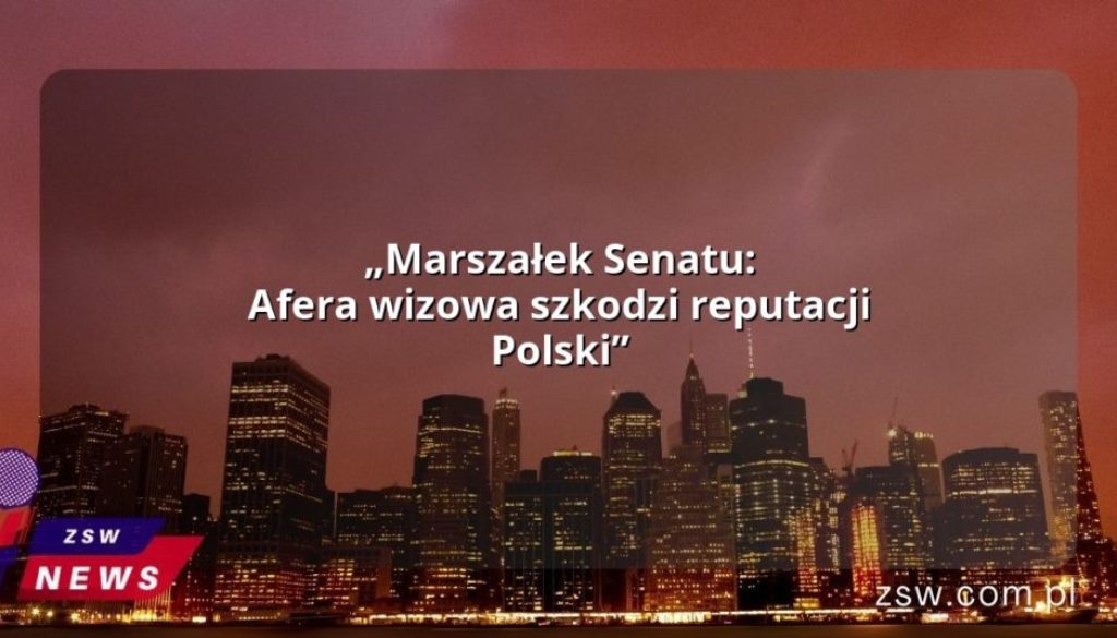 „Marszałek Senatu: Afera wizowa szkodzi reputacji Polski”