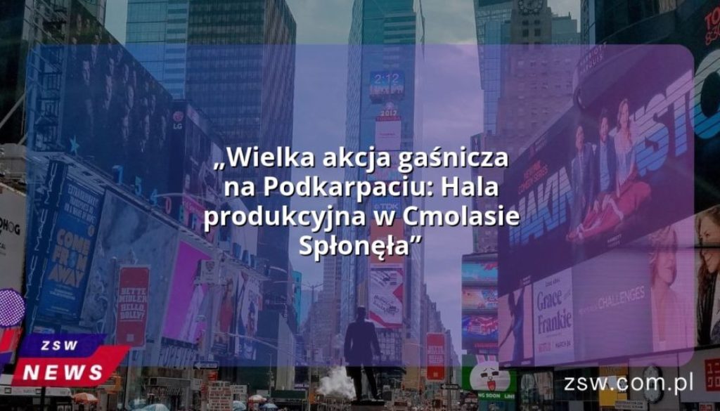 „Wielka akcja gaśnicza na Podkarpaciu: Hala produkcyjna w Cmolasie Spłonęła”