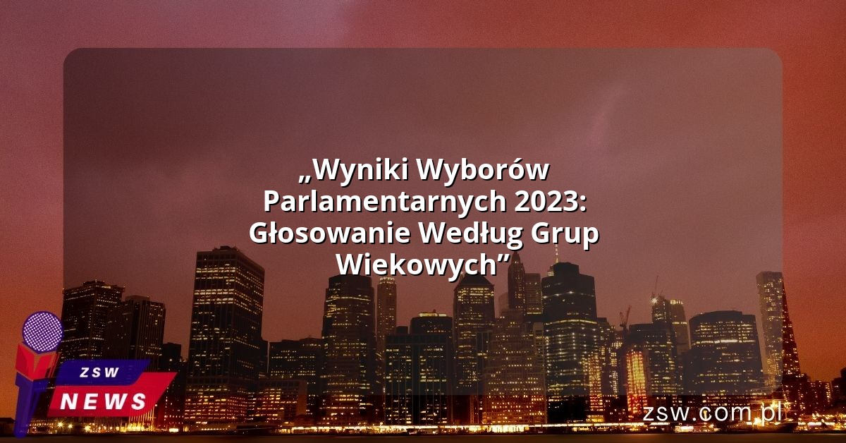 "Wyniki Wyborów Parlamentarnych 2023: Głosowanie Według Grup Wiekowych ...