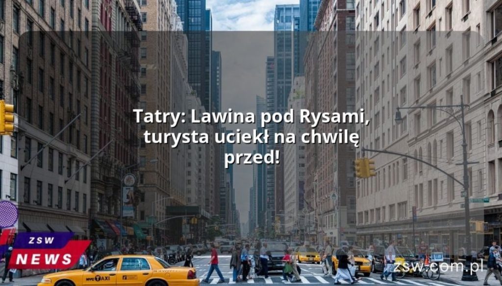 Tatry: Lawina pod Rysami, turysta uciekł na chwilę przed!