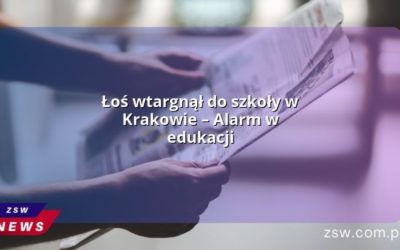 Łoś wtargnął do szkoły w Krakowie – Alarm w edukacji