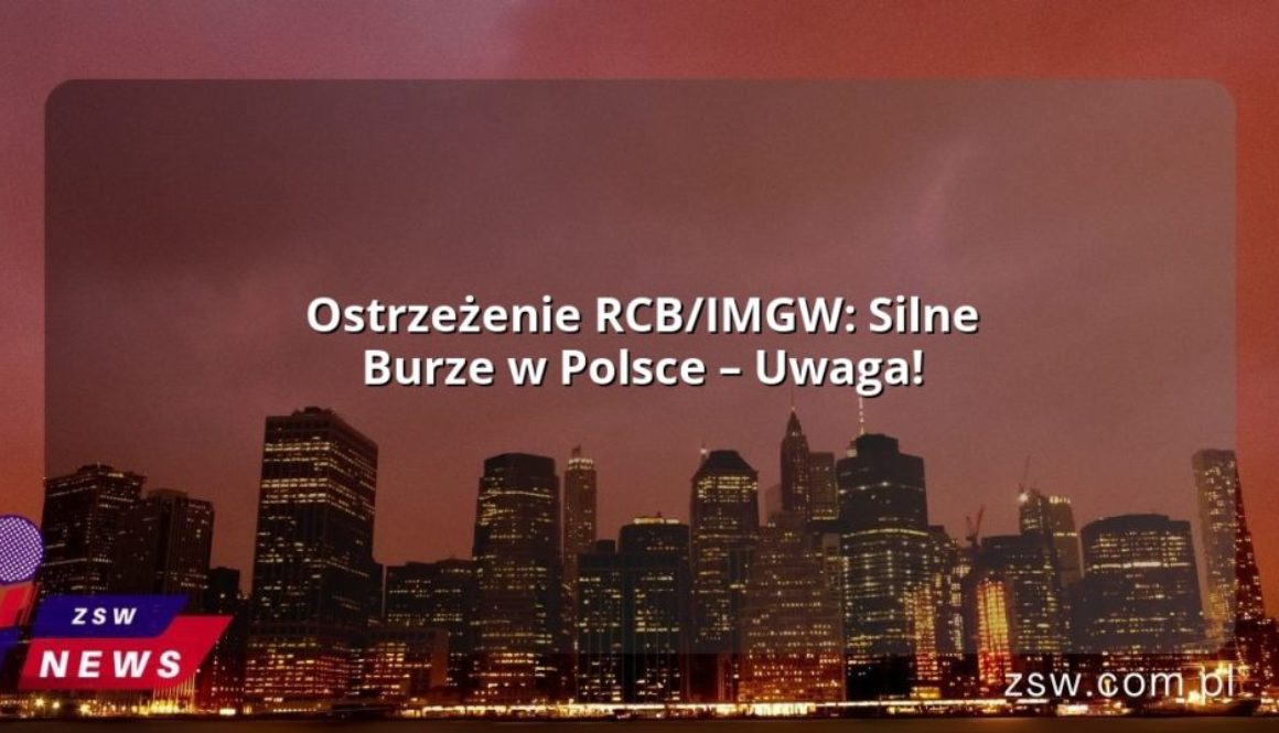 Ostrzeżenie RCB/IMGW: Silne Burze w Polsce – Uwaga!