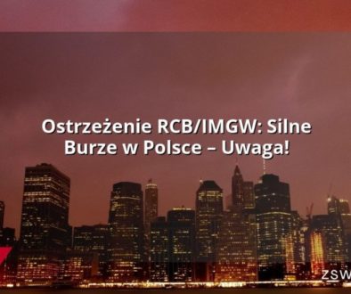 Ostrzeżenie RCB/IMGW: Silne Burze w Polsce – Uwaga!