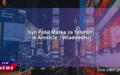 Syn Pobił Matkę za Telefon – w Areszcie | Wiadomości