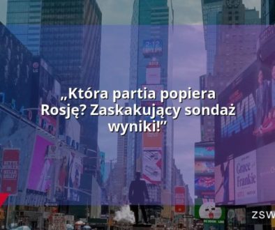 „Która partia popiera Rosję? Zaskakujący sondaż wyniki!”