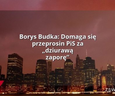 Borys Budka: Domaga się przeprosin PiS za „dziurawą zaporę”