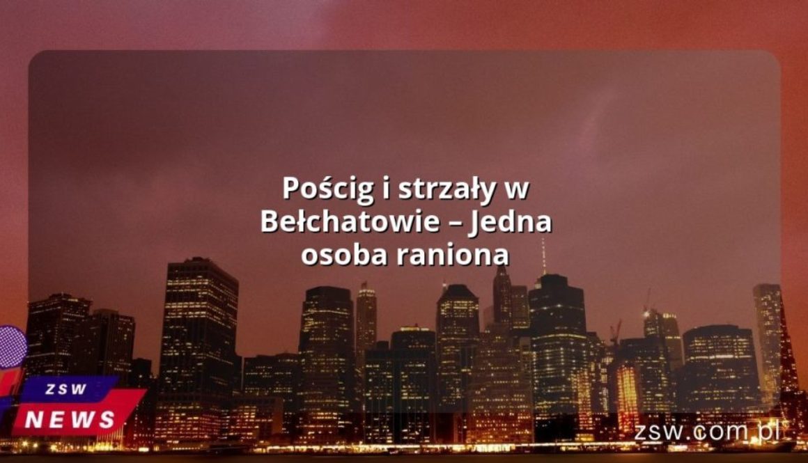 Pościg i strzały w Bełchatowie – Jedna osoba raniona