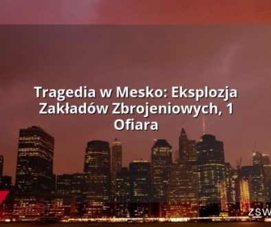 Tragedia w Mesko: Eksplozja Zakładów Zbrojeniowych, 1 Ofiara